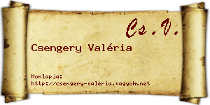 Csengery Valéria névjegykártya