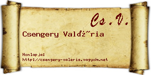 Csengery Valéria névjegykártya